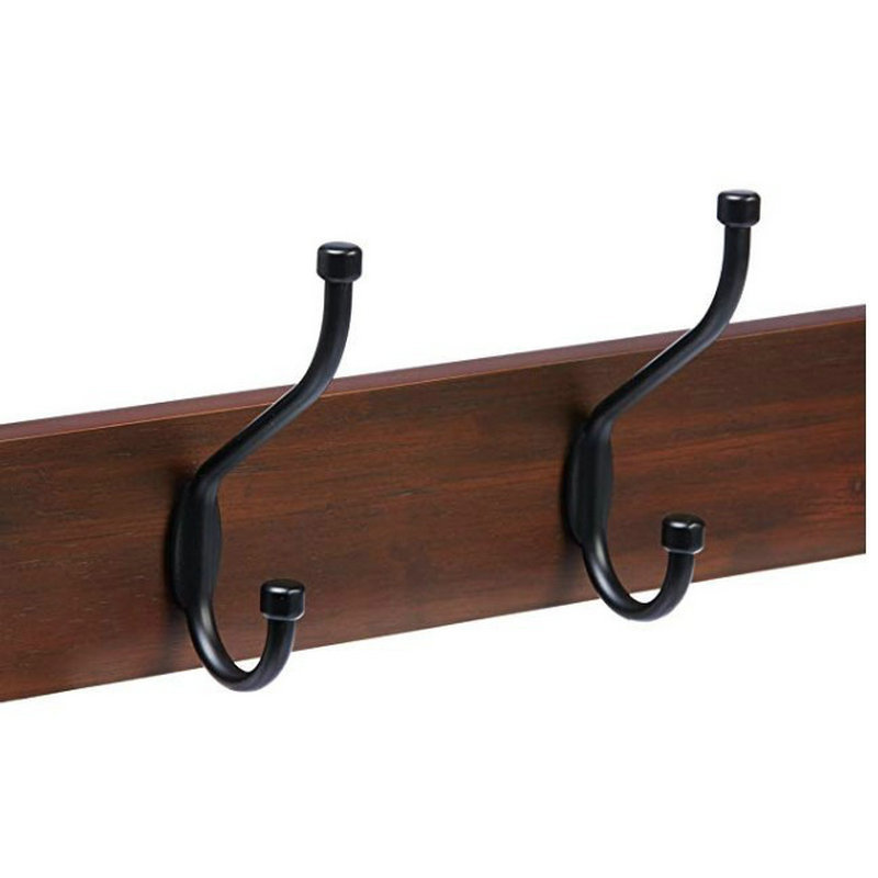 Made in China solid wooden coat rack towel wall mounted hanger hook with shelves