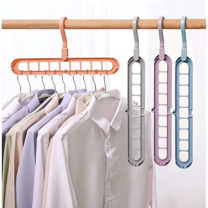 LINDON Space Savers Hangers Drying Racks Multifunctional Folding Multi Clothes Magic Hangers Plastic Organizer