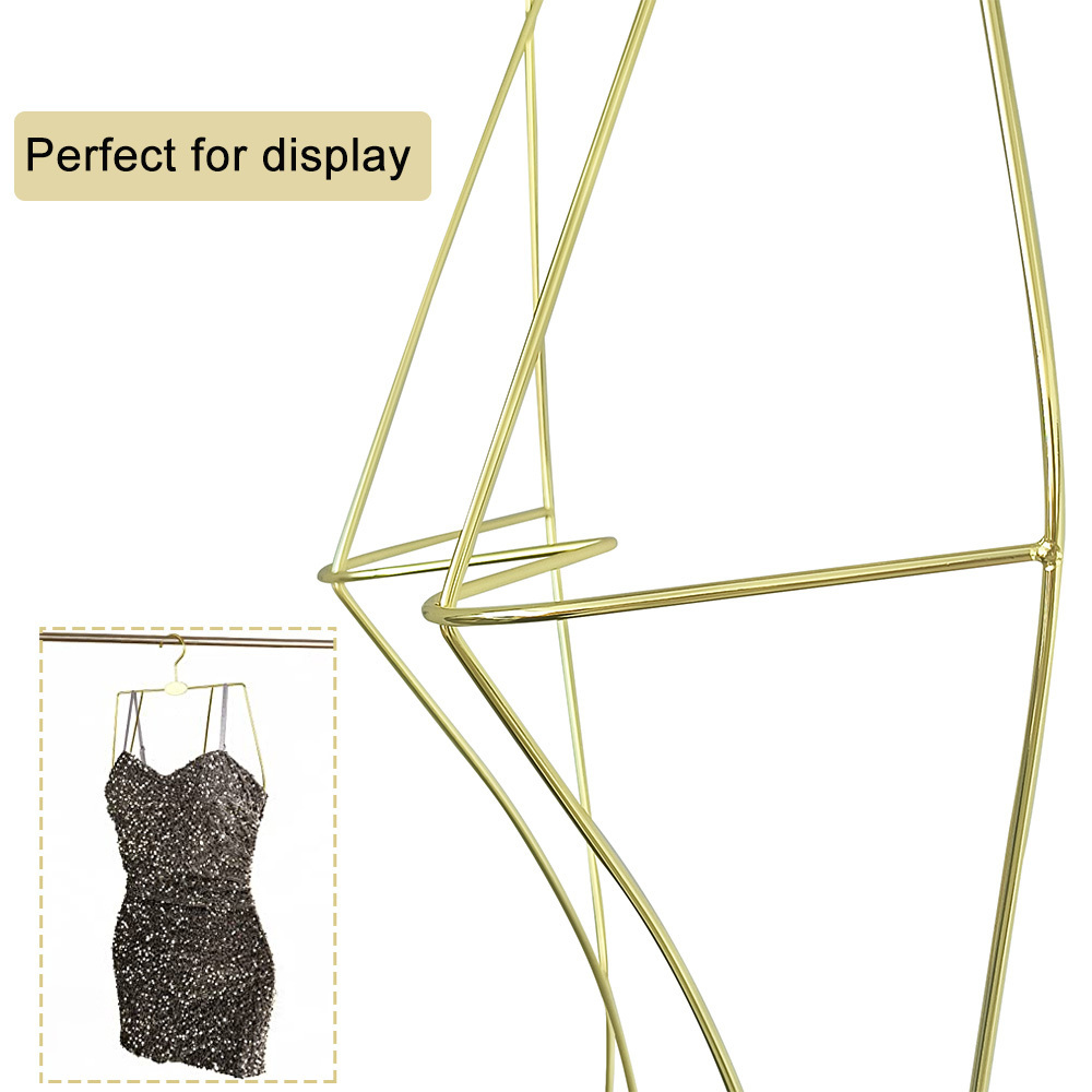 LINDON Full Body Shape Rack Gold Wire Swimwear Display Hanger for Dress Bikini Lingerie