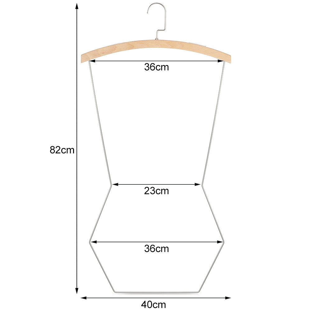 LINDON Wholesale Full Body Shape Metal Wood Swimwear Swimsuit Hanger For Lingerie Store