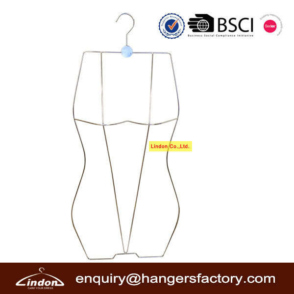 Assessed Supplier LINDON Wholesale Metal Swimwear Full body hanger