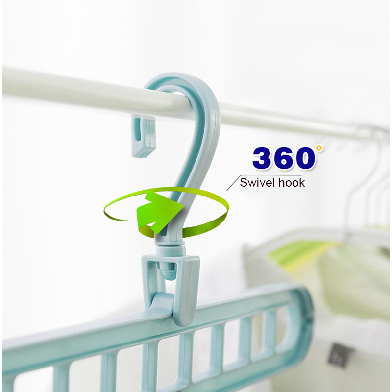 LINDON Space Savers Hangers Drying Racks Multifunctional Folding Multi Clothes Magic Hangers Plastic Organizer