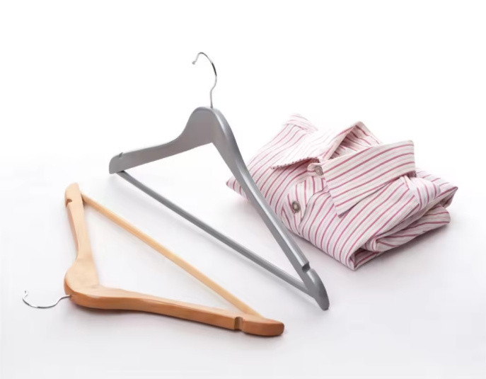 Premium Wooden Hangers - Pack of 20-360-Degree Rotatable Hook - Durable & Slim - Shoulder Grooves - Non-Slip Lightweight Hangers