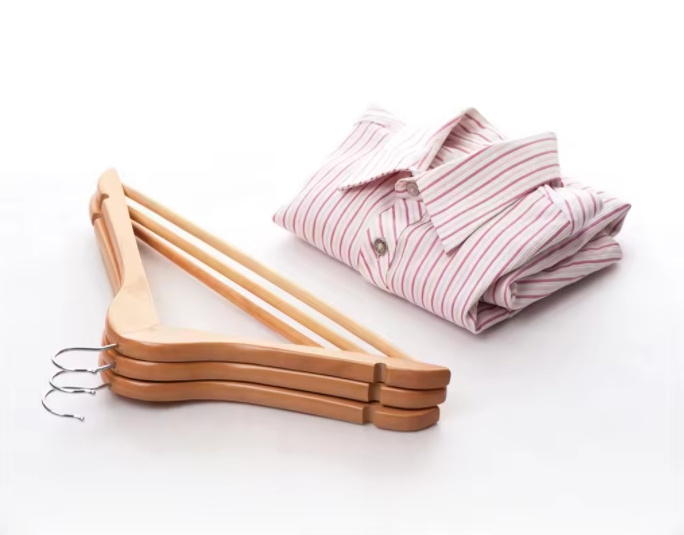 Premium Wooden Hangers - Pack of 20-360-Degree Rotatable Hook - Durable & Slim - Shoulder Grooves - Non-Slip Lightweight Hangers