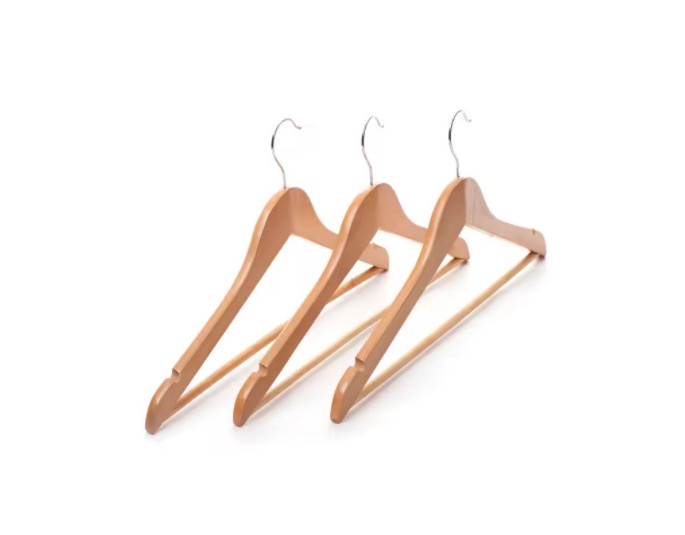 Premium Wooden Hangers - Pack of 20-360-Degree Rotatable Hook - Durable & Slim - Shoulder Grooves - Non-Slip Lightweight Hangers