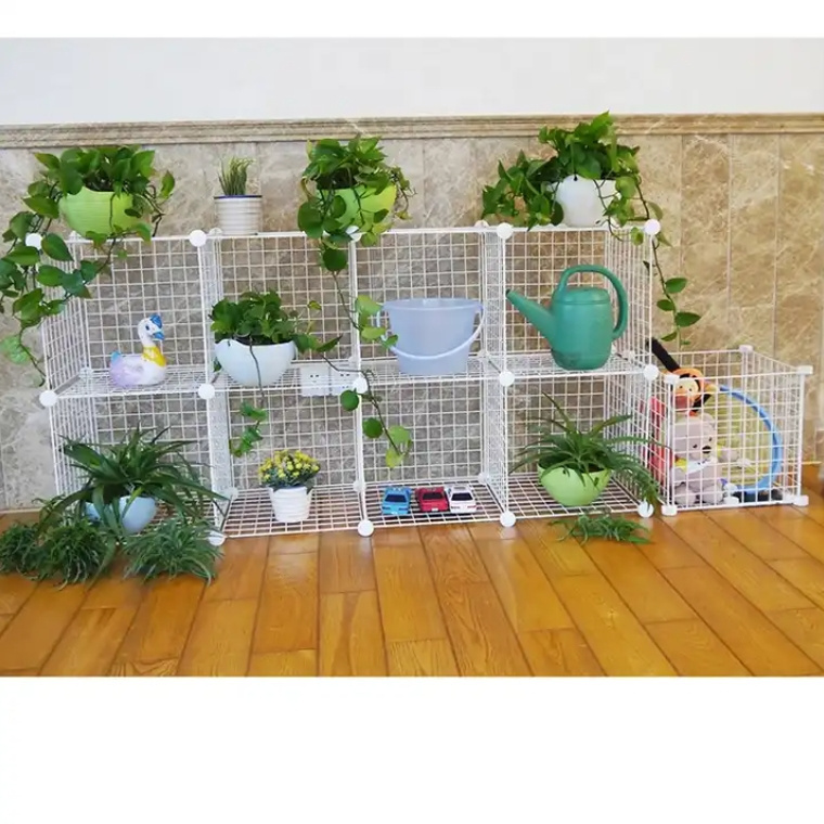 Versatile Grid Wire Modular Shelving Wire Cube Storage