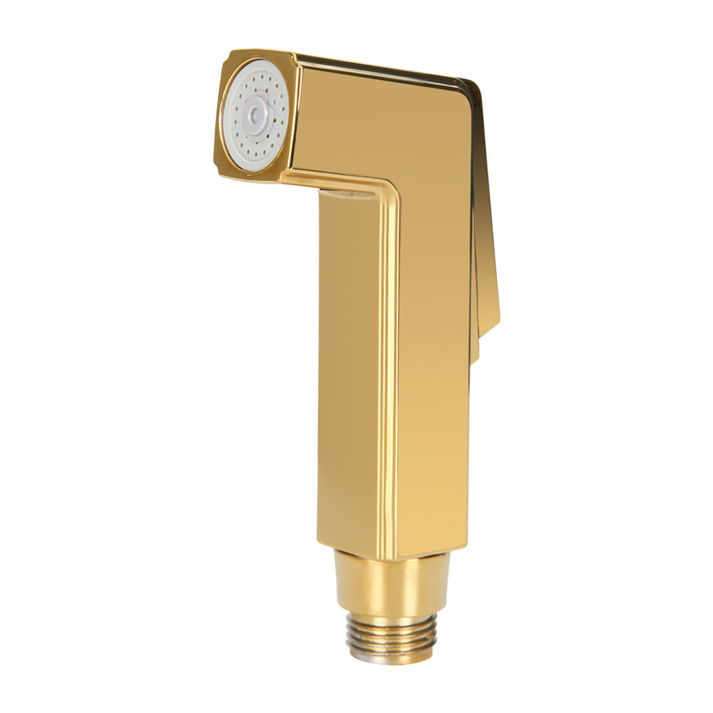 LIRLEE Modern Bathroom Fitting Chromed Full Brass Rose Golden Color Square Shower Bidet Sprayer