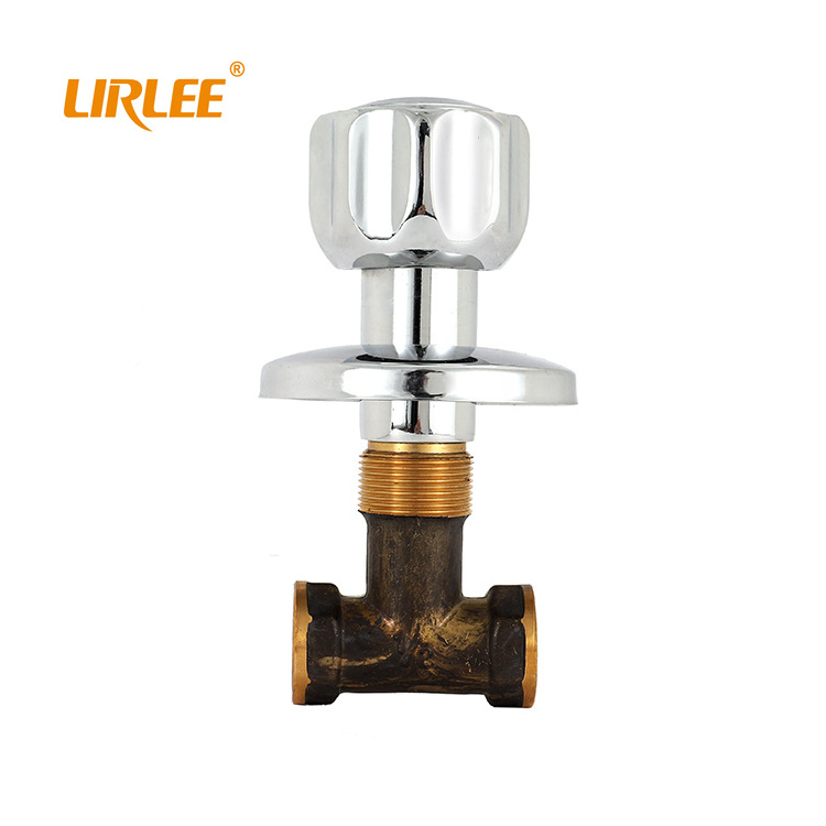 LIRLEE Traditional Bathroom Toilet Wall Embedded Water Control Stainless Steel Stop Valve