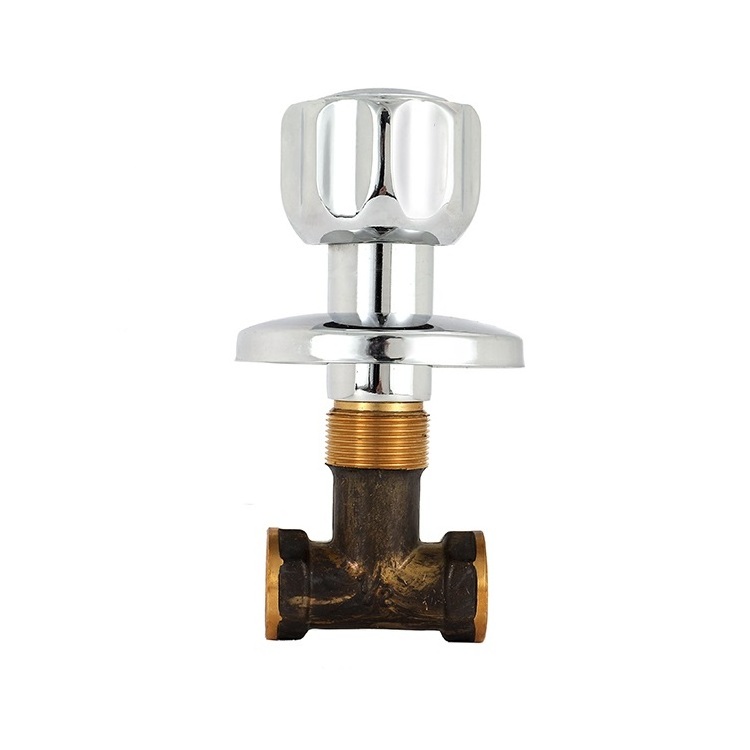 LIRLEE Traditional Bathroom Toilet Wall Embedded Water Control Stainless Steel Stop Valve