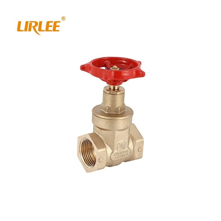 LIRLEE Durable DN15 DN20 DN25 water control brass gate valve with aluminum handle