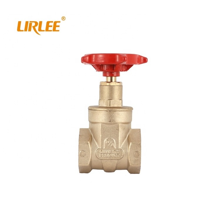 LIRLEE Durable DN15 DN20 DN25 water control brass gate valve with aluminum handle