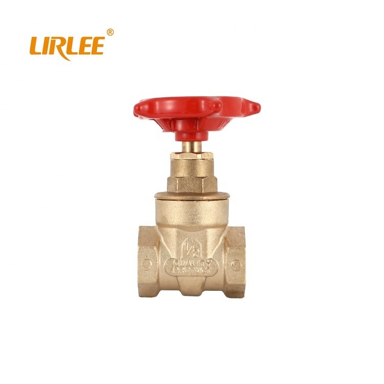 LIRLEE Durable DN15 DN20 DN25 water control brass gate valve with aluminum handle