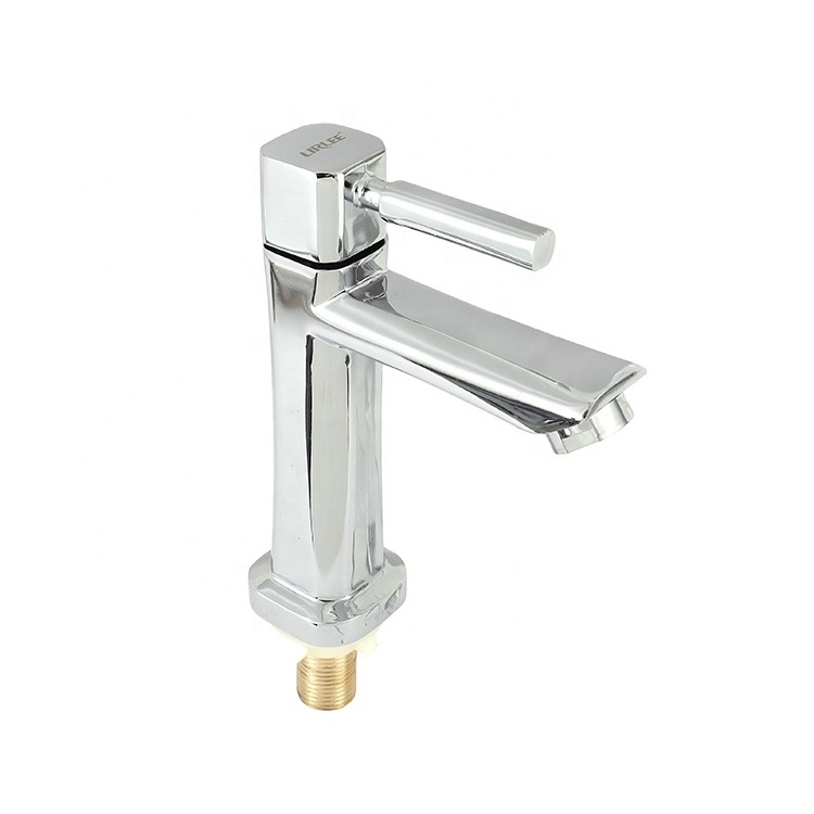 LIRLEE Bathroom Faucet Handle Low Arc Single Handle Bathroom Sink Faucet with Pop Up Drain Assembly Basin Mixer Tap