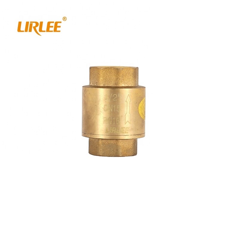 LIRLEE Lengthened One Way Non Return Water Brass Valve Vertical Check Valve 1/2''-4''