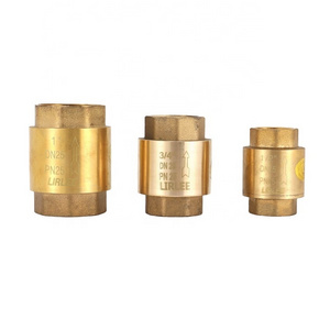 LIRLEE Lengthened One Way Non Return Water Brass Valve Vertical Check Valve 1/2''-4''