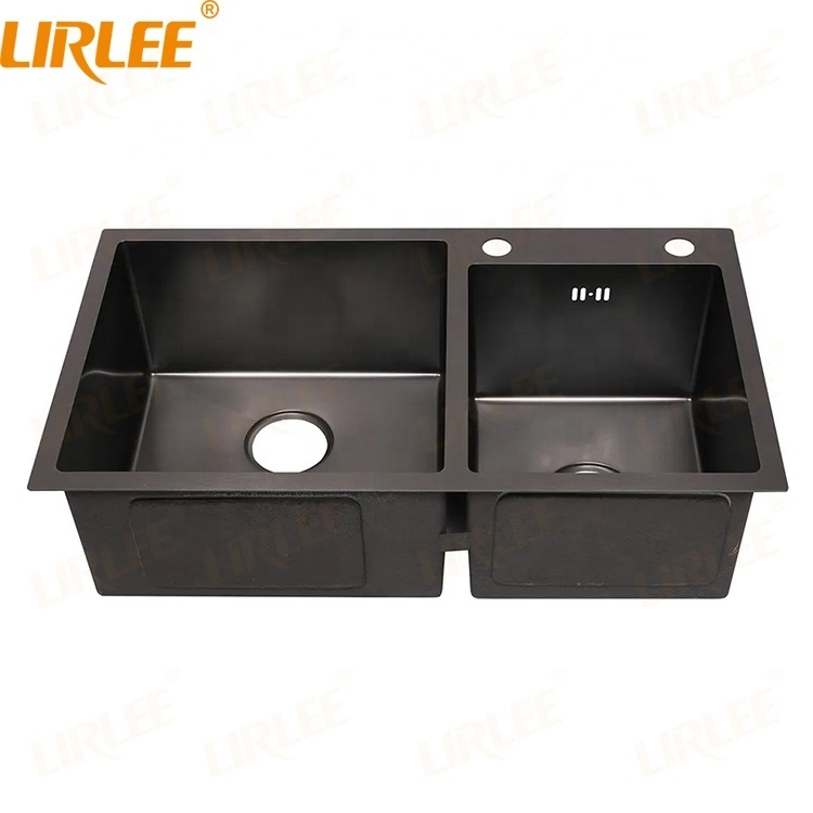 New Product Double Kitchen Sink 304 Stainless Steel Hand Wash Basin In Kitchen Farmhouse Kitchen Sinks