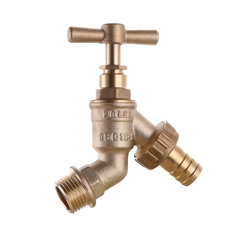 LIRLEE High Quality Durable Outdoor Garden Bibcock Forged Brass Hose Tap Stop Valve