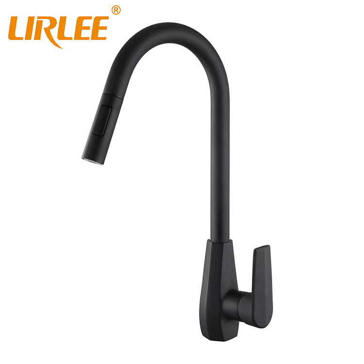 LIRLEE Factory Price OEM pull out brass kitchen faucet torneira