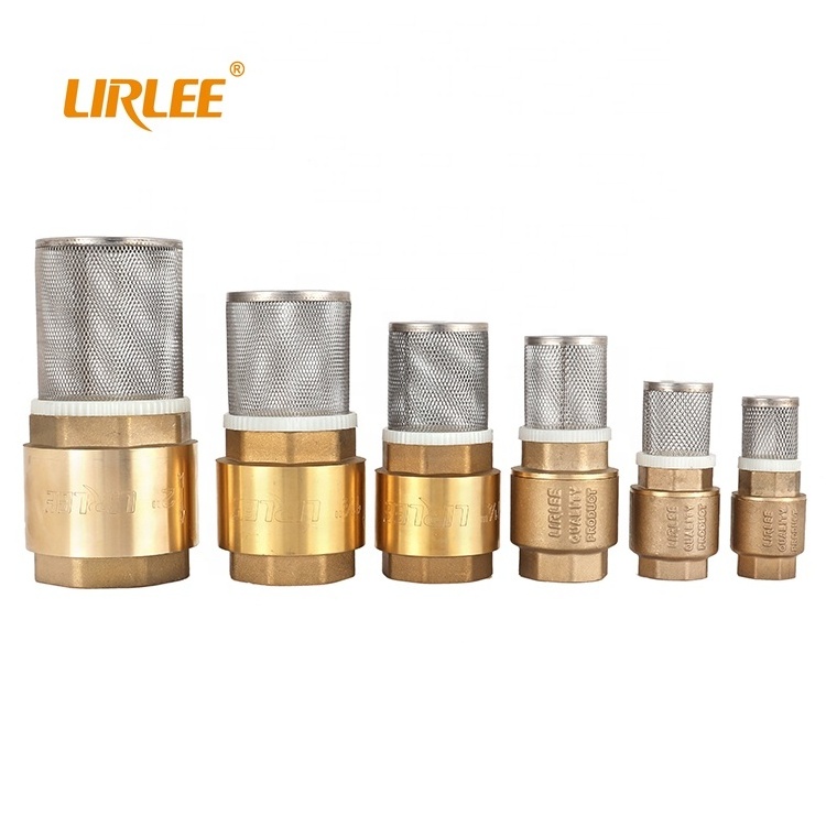 LIRLEE OEM Factory Price Industrial Brass Vertical Check Valves Brass Automatic Air Vent Valve Spring Check Valve