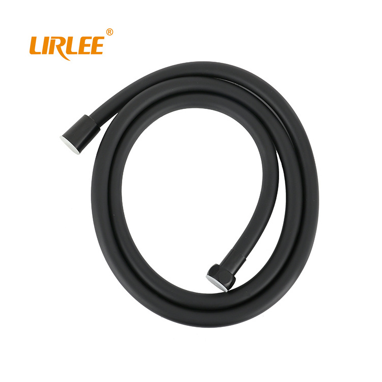 LIRLEE high quality bathroom accessories flexible black pvc shower hose