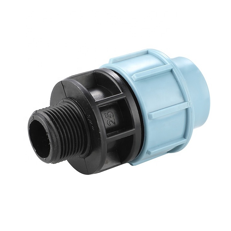 LIRLEE Plastic Water Pipe Fittings Distribute Irrigation Durable HDPE PP Compression Fittings