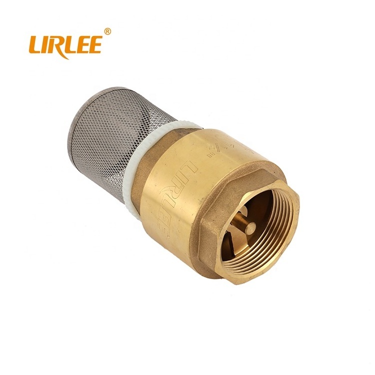 LIRLEE OEM Factory Price Industrial Brass Vertical Check Valves Brass Automatic Air Vent Valve Spring Check Valve