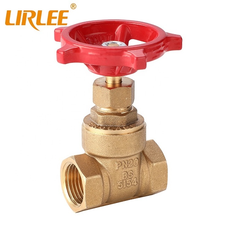 LIRLEE Manufacture Copper Water Control Female Thread PEX Brass Gate Valve 1inch 2inch 3inch 4inch