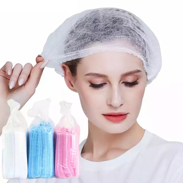 Medical Bouffant Cap / Disposable Hair Cap Nurse Hat Non Woven Elastic Cheap Surgical Caps