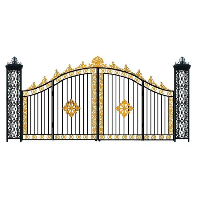 Best Standard Wholesale Factory High Quality Design Wrought Iron Main Gate Price