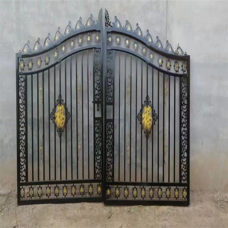 Hot Dipped Galvanized Steel Gate Fence Garden Steel Fence Gate with Post