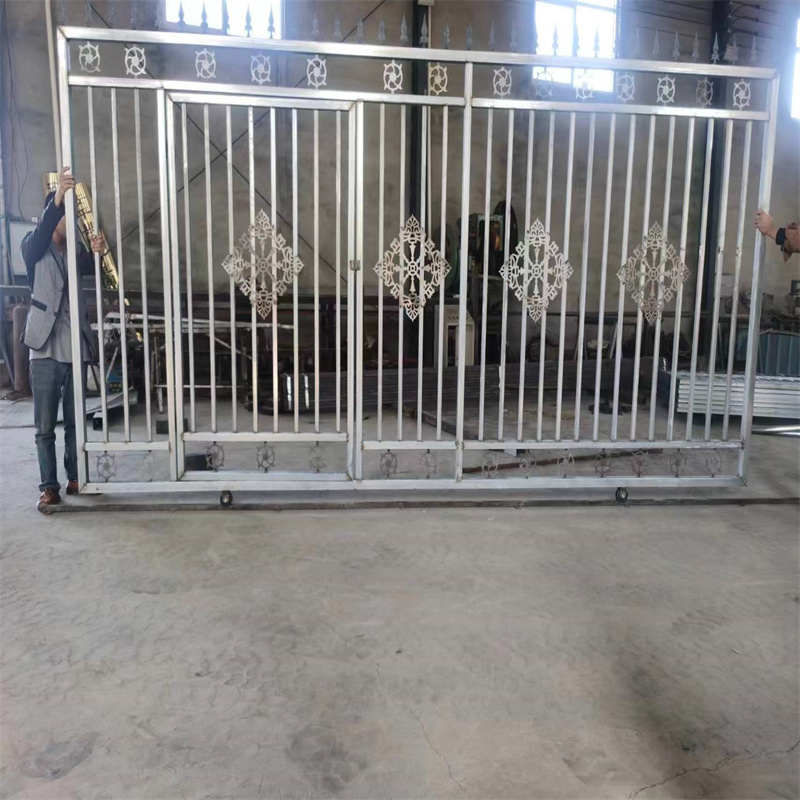 Hot Dipped Galvanized Steel Gate Fence Garden Steel Fence Gate with Post