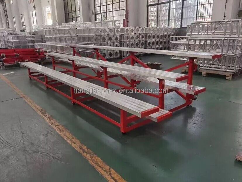 Customized  Aluminum Bleacher Outdoor Portable Aluminum Bench Grandstand Metal Bleachers For Sale