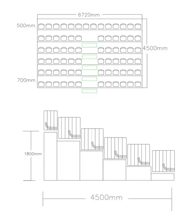 Customized 7 rows  100 seats  Movable foldable retractable bleacher sport bleacher Grandstand Seats stadium bleacher for export