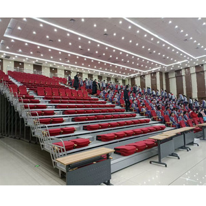 Customized  indoor telescopic seating system Mobile bleachers and stadium retractable seat for sale