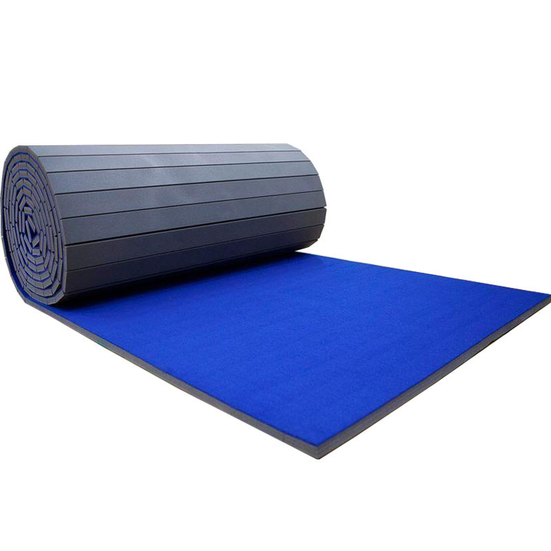 Factory supply High Quality Roll out folding foam cheerleading mat carpet bonded foam roll mat for sale