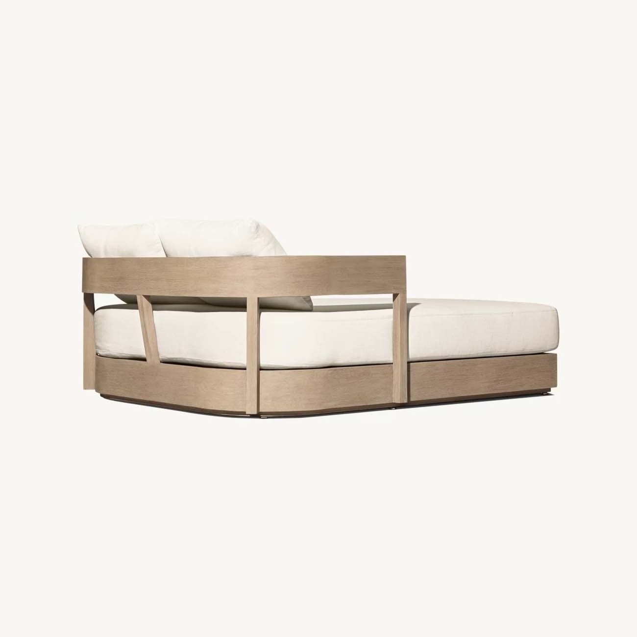 Daybed wholesales beach teak wood frame chaise lounge daybed pool bed