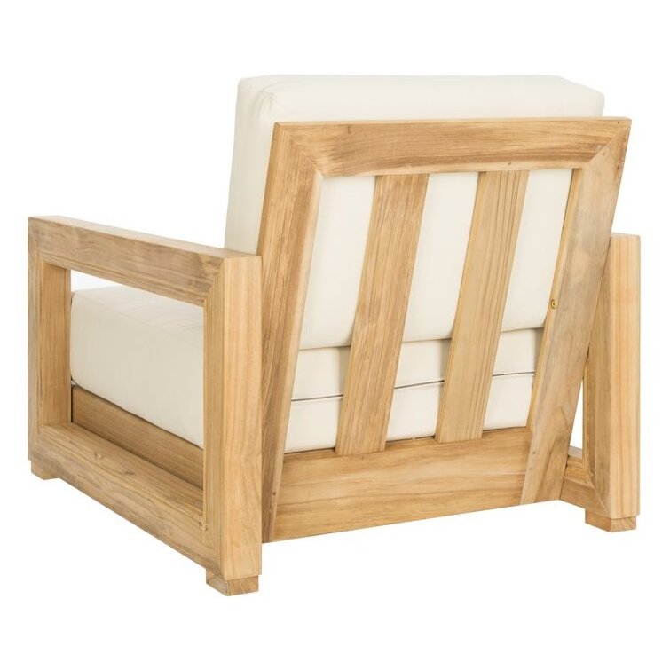 Leisure teak wood sofa chair comfortable outdoor furniture for garden balcony villa