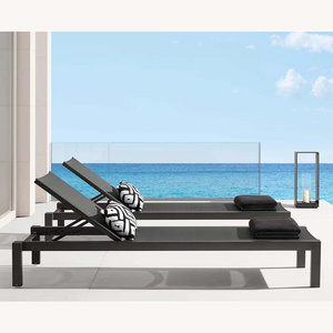 Factory hot sale aluminum chaise lounge outdoor furniture patio sunbed outdoor pool lounge chair