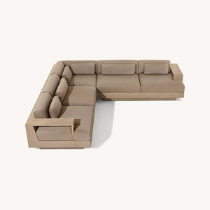 Leisure all weather sofa set outdoor furniture teak wood sofa waterproof hotel balcony garden set