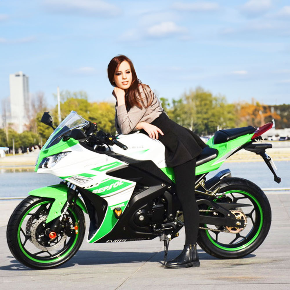 Henglai New style 150cc 200cc 250cc 300cc 400cc eec gas super sport automatic electric chopper street sport motorcycle