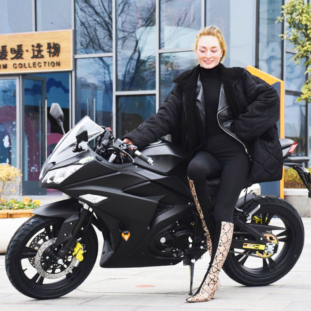 Henglai New style 150cc 200cc 250cc 300cc 400cc eec gas super sport automatic electric chopper street sport motorcycle