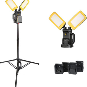 HENGLAI Cordless 12000 Lumen Flood Work Light Detachable Tripod Stand Dewalt Milwaukee Makita Battery Brightness Adjustable