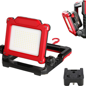 HENGLAI Cordless LED Flood Work Light Compatible with Milwaukee and Dewalt 18-20V Battery USB Port Brightness Adjustable