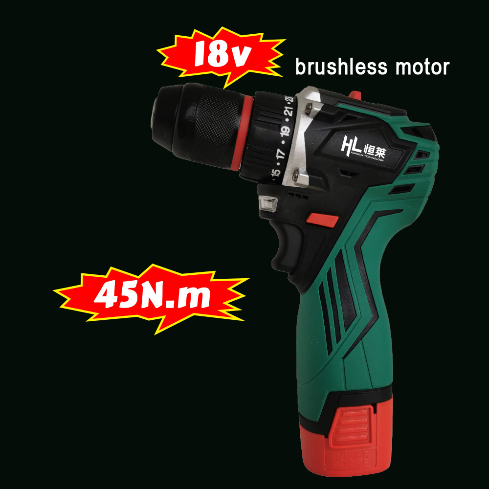 HengLai  Max 18V Lithium-Ion Battery Screwdriver Power Craft Cordless Drill