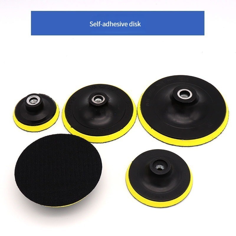 HENGLAI 80 100 125mm Polishing Disc Brushed Sucker Self-Adhesive Car Polishing Wheel Waxing Sponge Car Cleaning Maintenance Tool