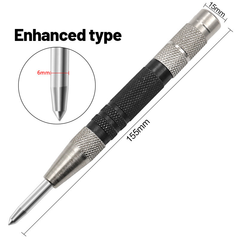 Automatic Centre Punch Universal Marking Tool for Machinists and Carpenters with Adjustable Spring Loaded Metal Drill