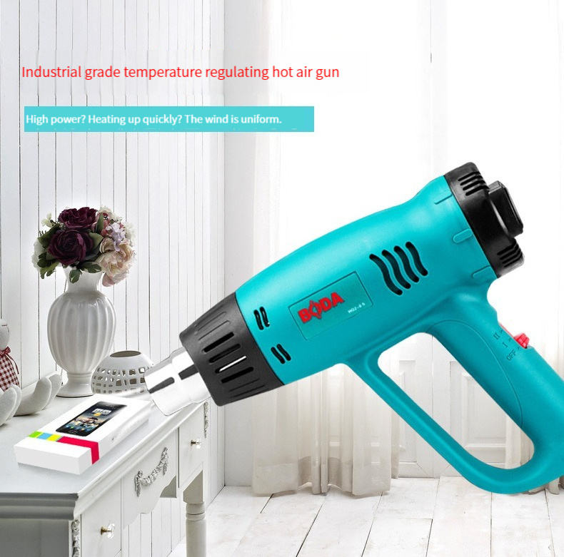 High Performance Electric Heat Gun 2000W  Blowing port temperature 60-630C Air flow rate 250/450L/min Hot Air Gun