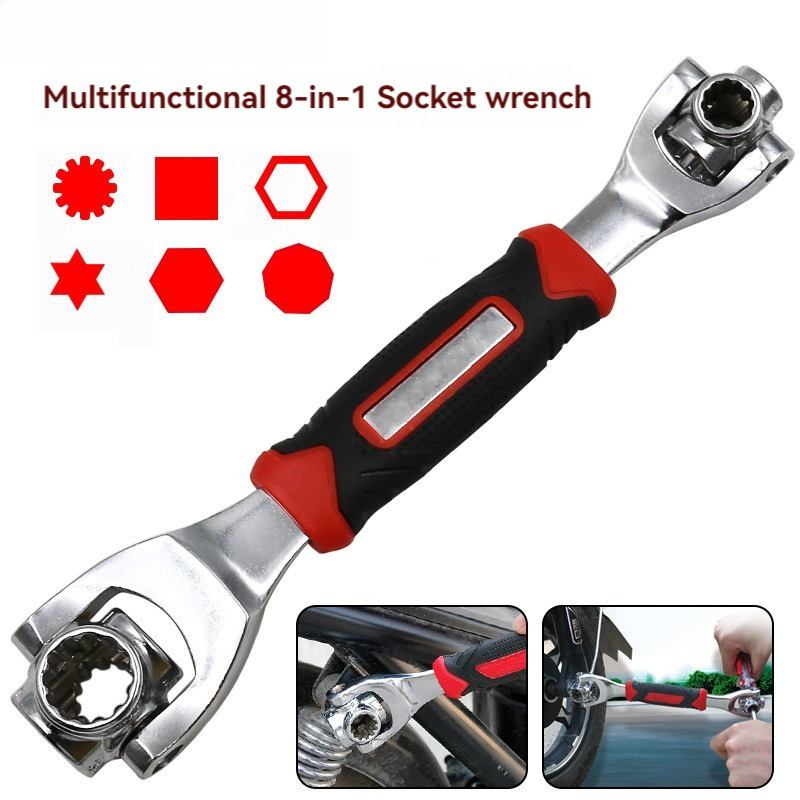 Henglai 48 in 1 With Spline Bolts Universal Torx Wrench 360 Degree Rotating Head Multi-function Universal Tiger Socket Wrench