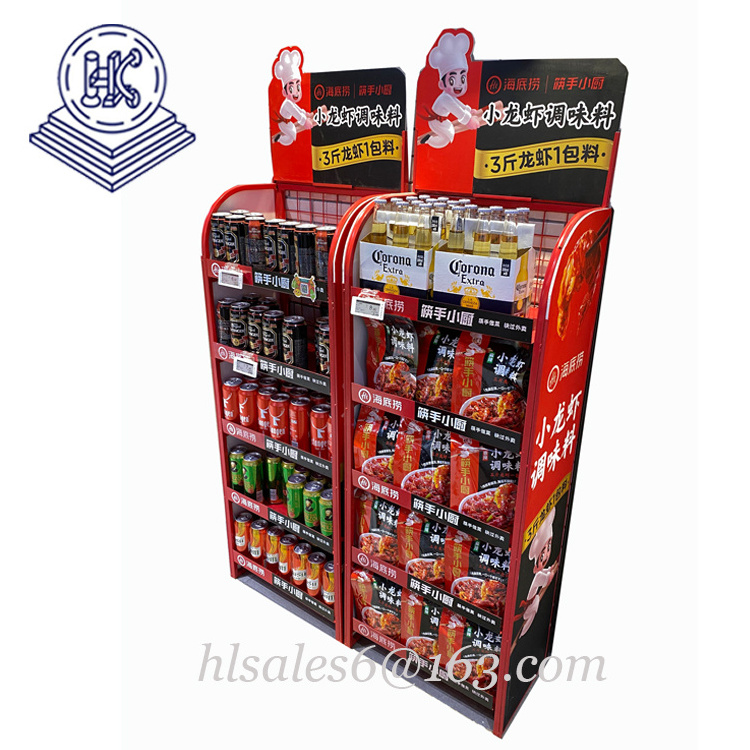 metal food shelf merchandiser jams bottle liquor energy drink can beverage display stand mini shot bottle stand rack