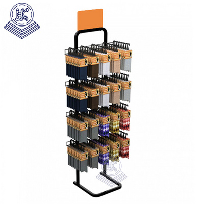 Floor Stand hanging hat glove scarf mask sock package display rack with hook display shelf